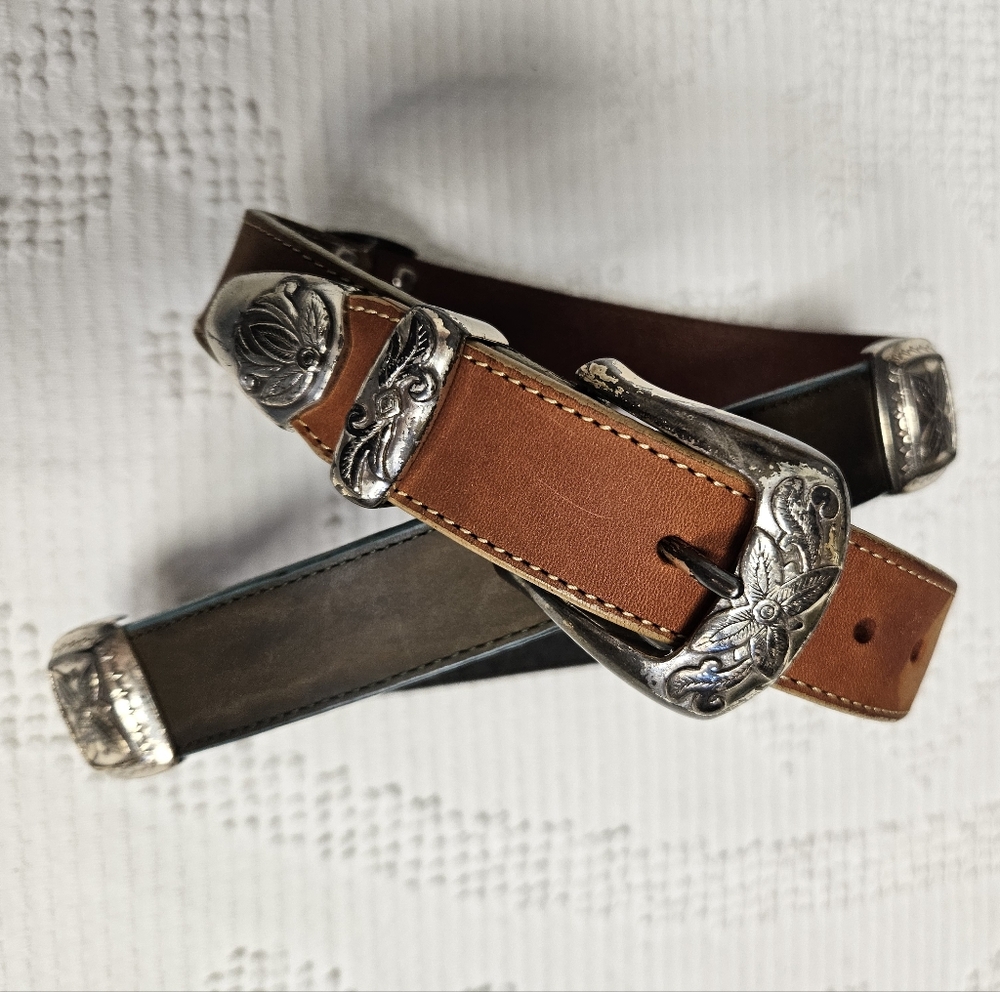 Brown & Black Western Belt